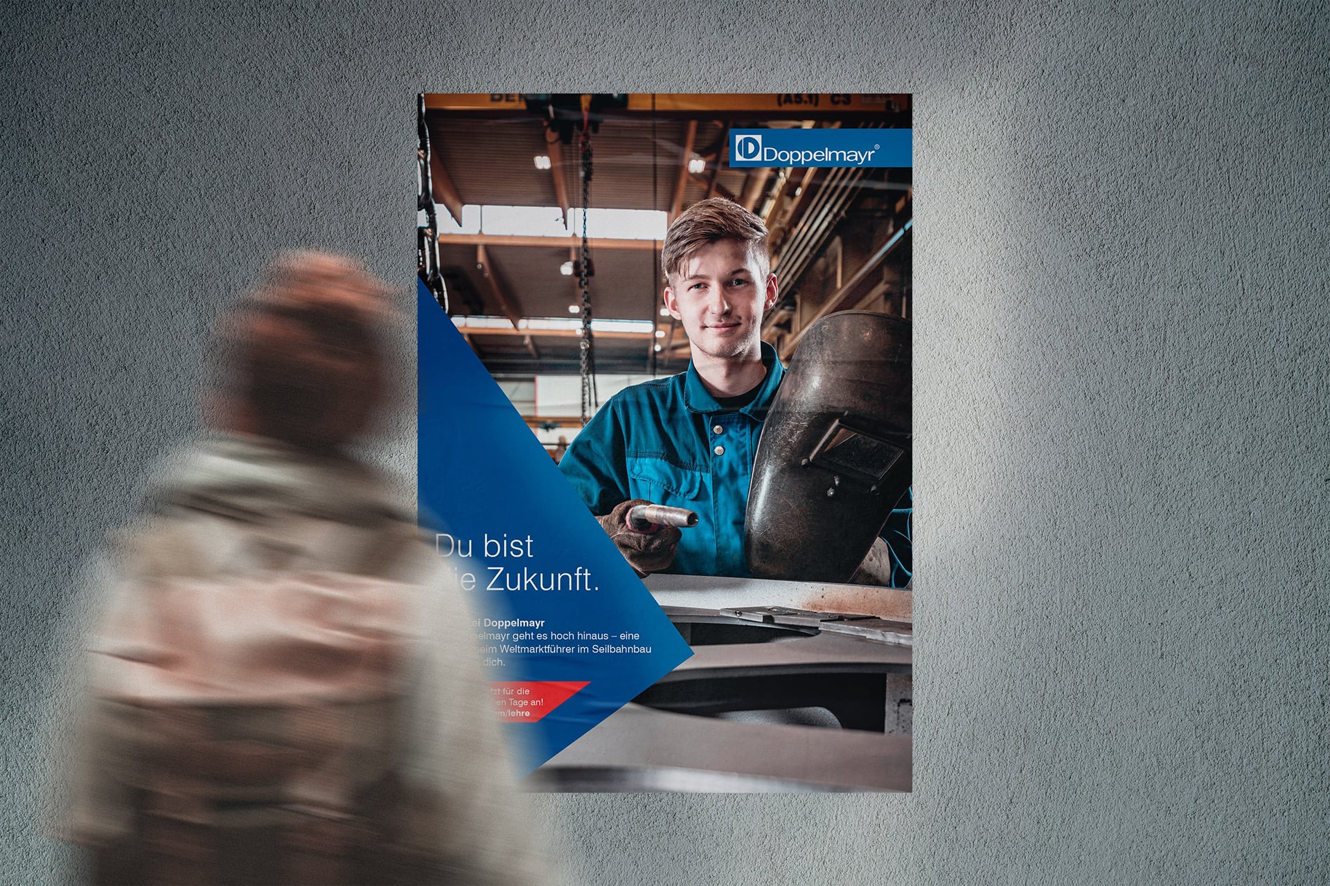 Plakat mit männlichem Lehrling