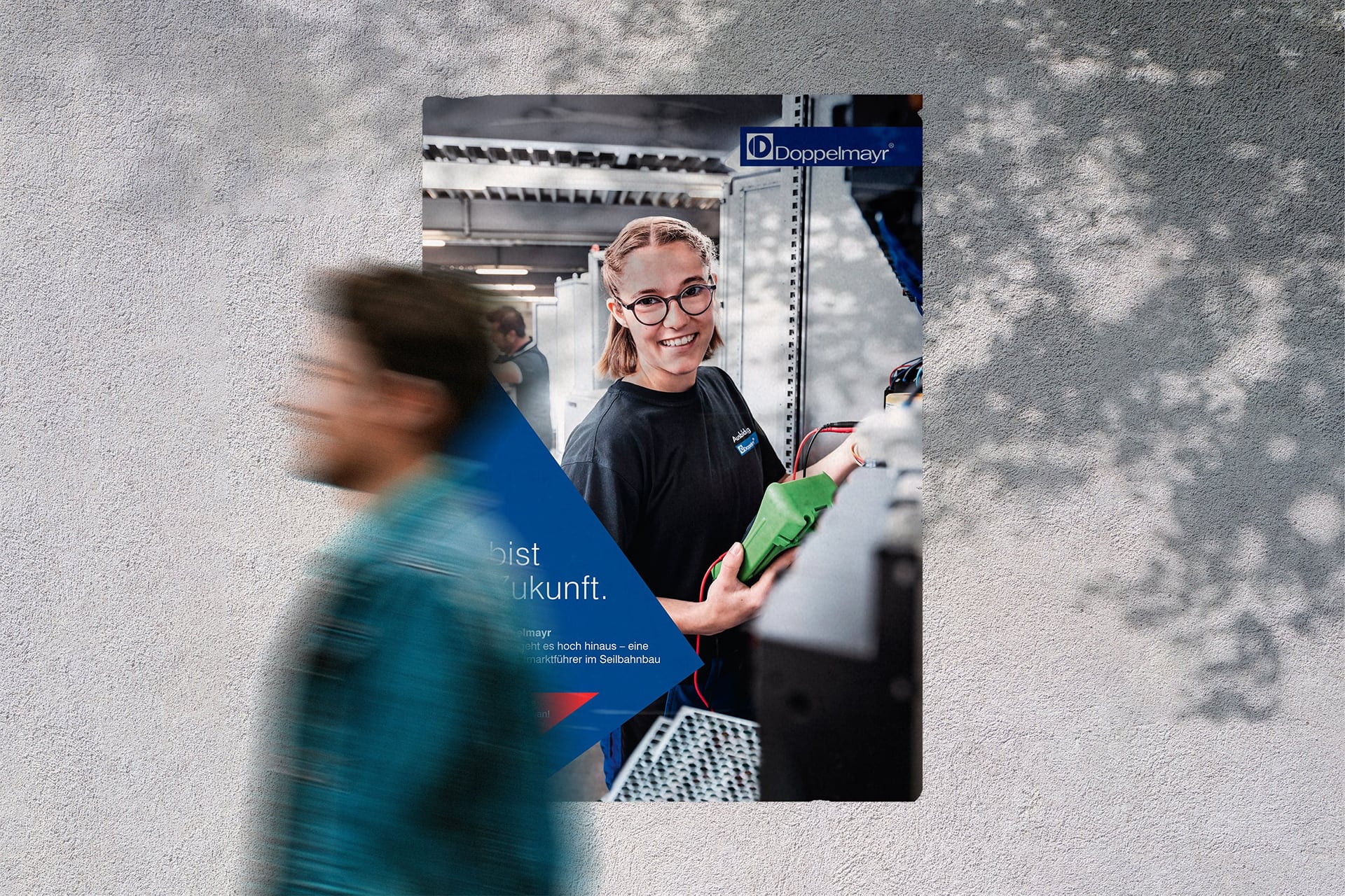Plakat mit weiblichem Lehrling