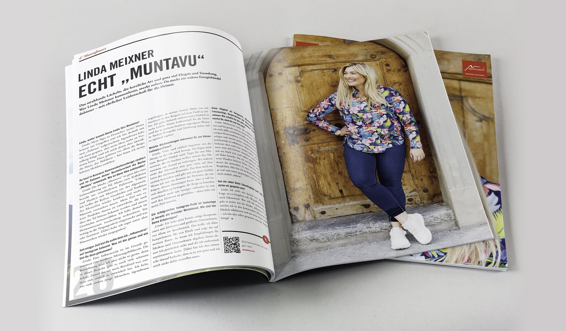 Innenseite im Magazin – Interview mit der Muntafunerin Linda Meixner